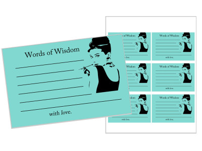 Breakfast at Tiffany’s Words of Wisdom Cards