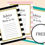 FREE Printable Advice for the Bride To Be Cards