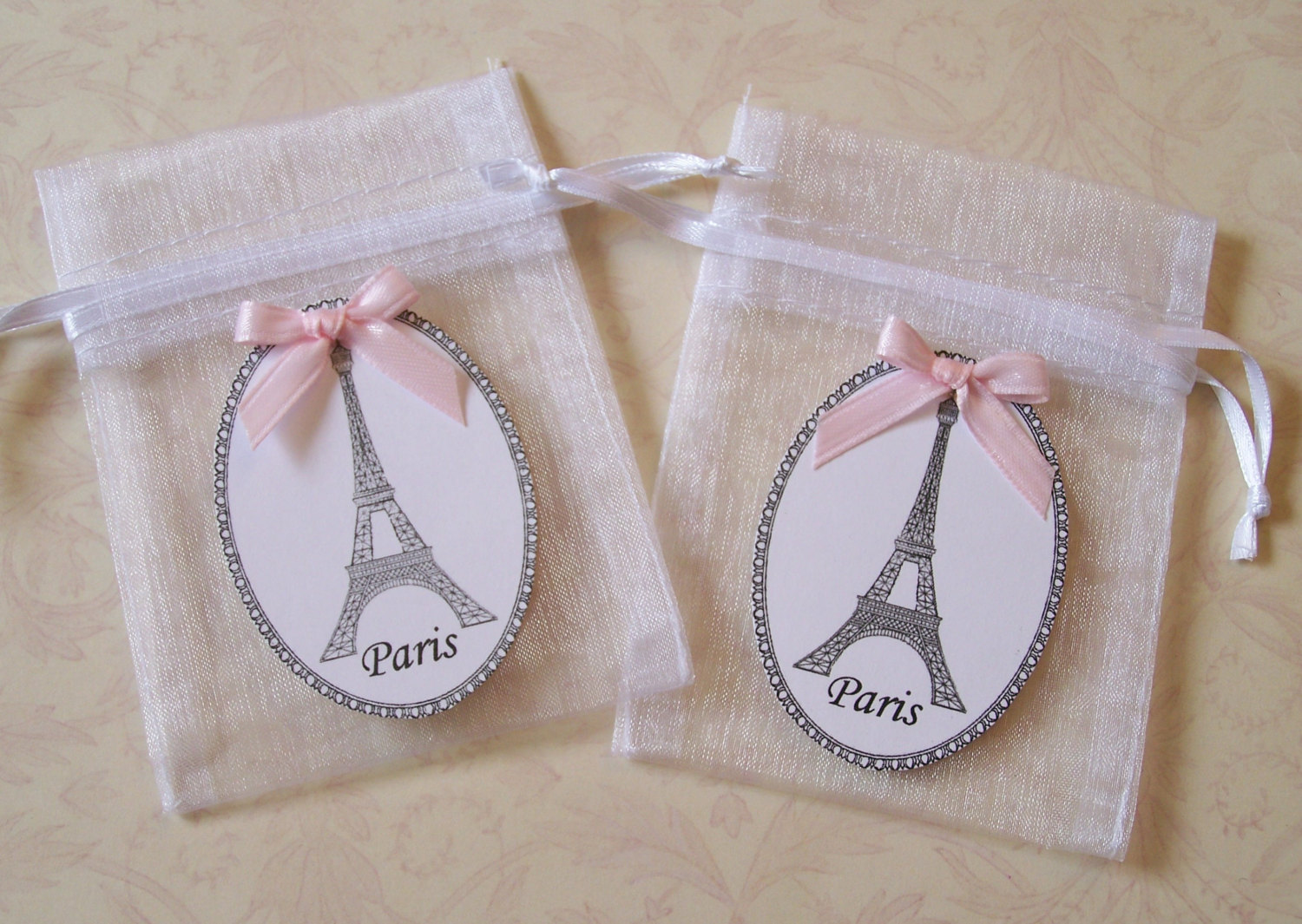 Parisian party Favor Bags 10 pieces Bridal Shower Ideas Themes