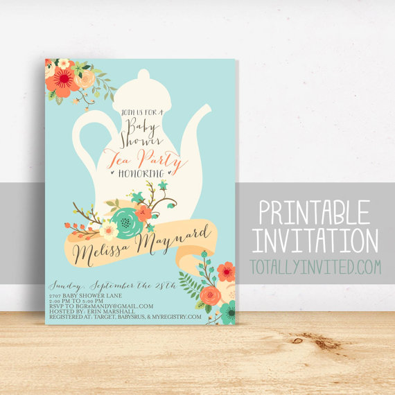 Tea Party bridal Shower Invite