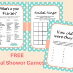 FREE Mint Bridal Shower Game Printables