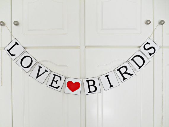 Personalisierte Aufkleber "Love Birds" Hier Bestellen