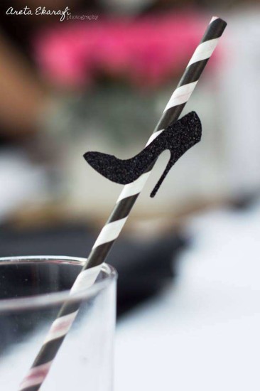 chanel bridal shower straw toppers