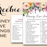 FREE Disney Love Song Bridal Shower Game