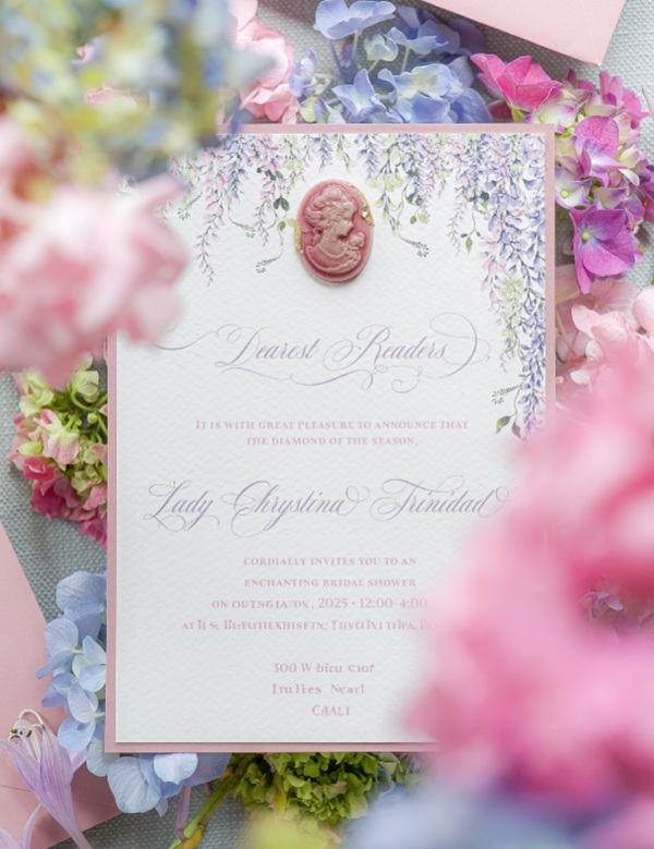 Bridgerton inspired invitations