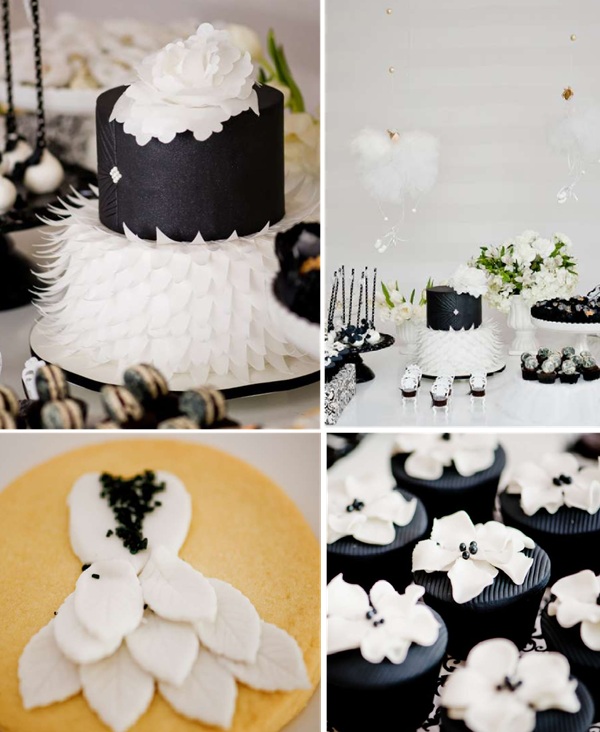 Sophisticated Swan Lake inspired bridal shower