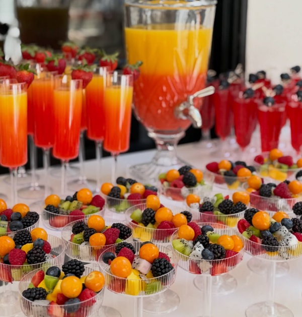 bridal shower drinks station