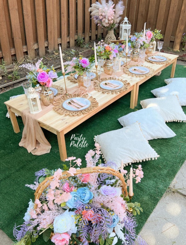 Bridgerton inspired picnic glam bridal shower