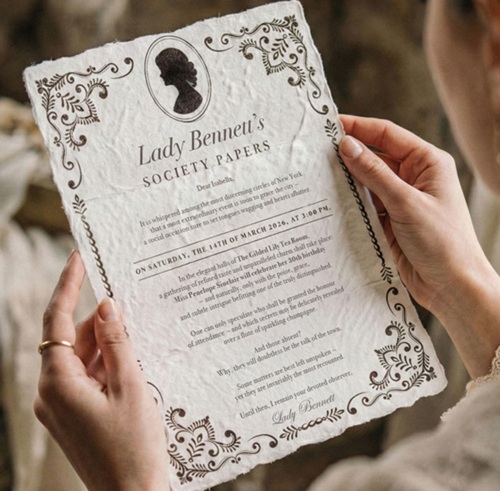 Regency Newspaper Invitation
