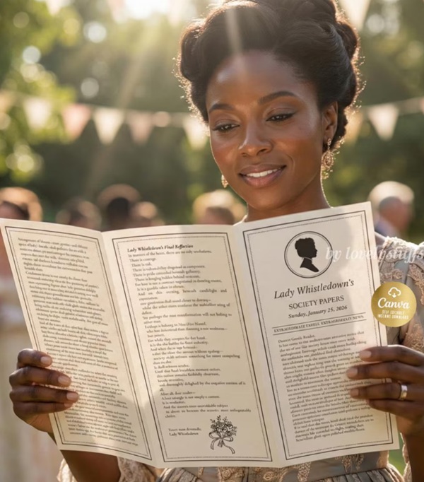 editable lady whistledown society papers