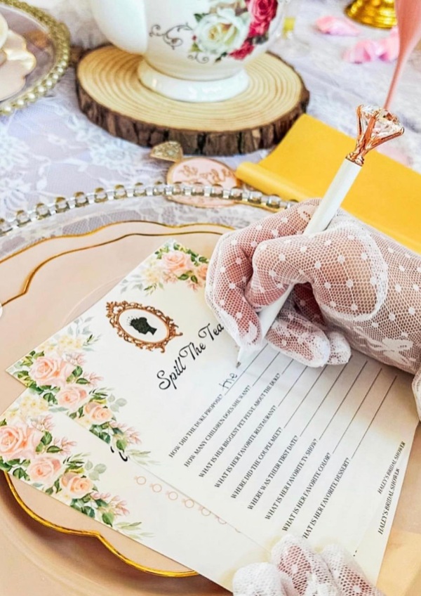 spill the tea who knows bride bet game