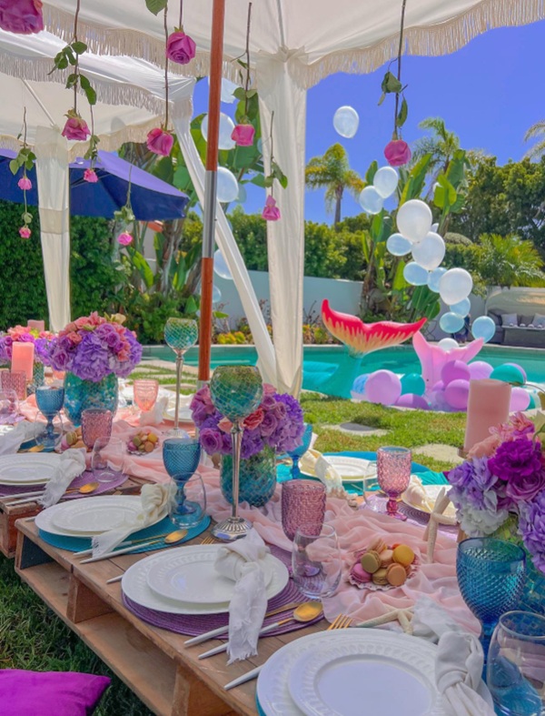 mermaid and pool bridal shower ideas