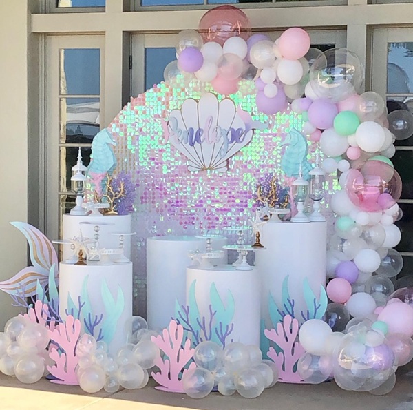 whimsical under the sea mermaid bridal shower decorations