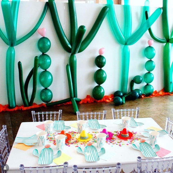 Cactus Succulent party balloons