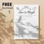 Free Time to Mingle Bridal Shower Game (Instant Download)
