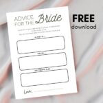 FREE Advice for the Bride Card Printable (Instant Download)