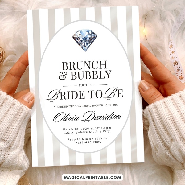 Diamond of the season Bridal Shower invitation