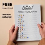 FREE Bridal Emoji Pictionary Game Printable (Instant Download)