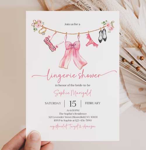 Lingerie Shower Invitation