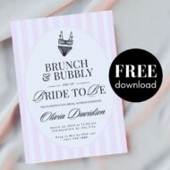Free Elegant Lingerie Shower Invitation