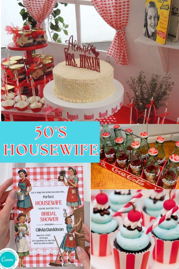 50s retro housewife bridal shower ideas