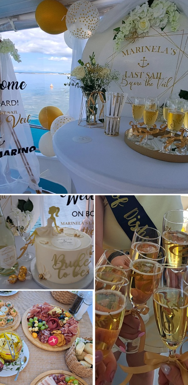 last sail before the veil bridal shower setup
