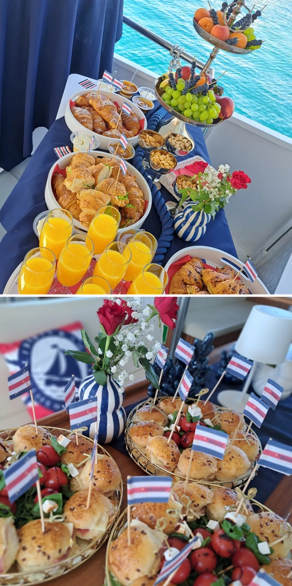 sail bridal shower brunch food