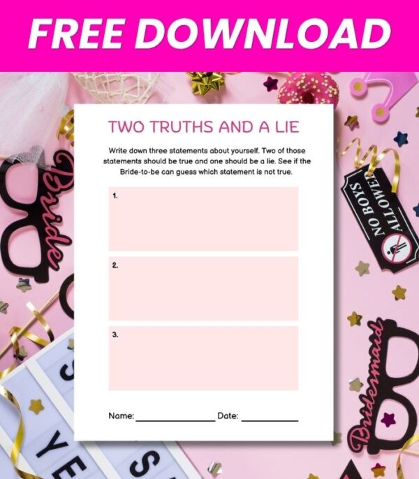 free truths and a lie game